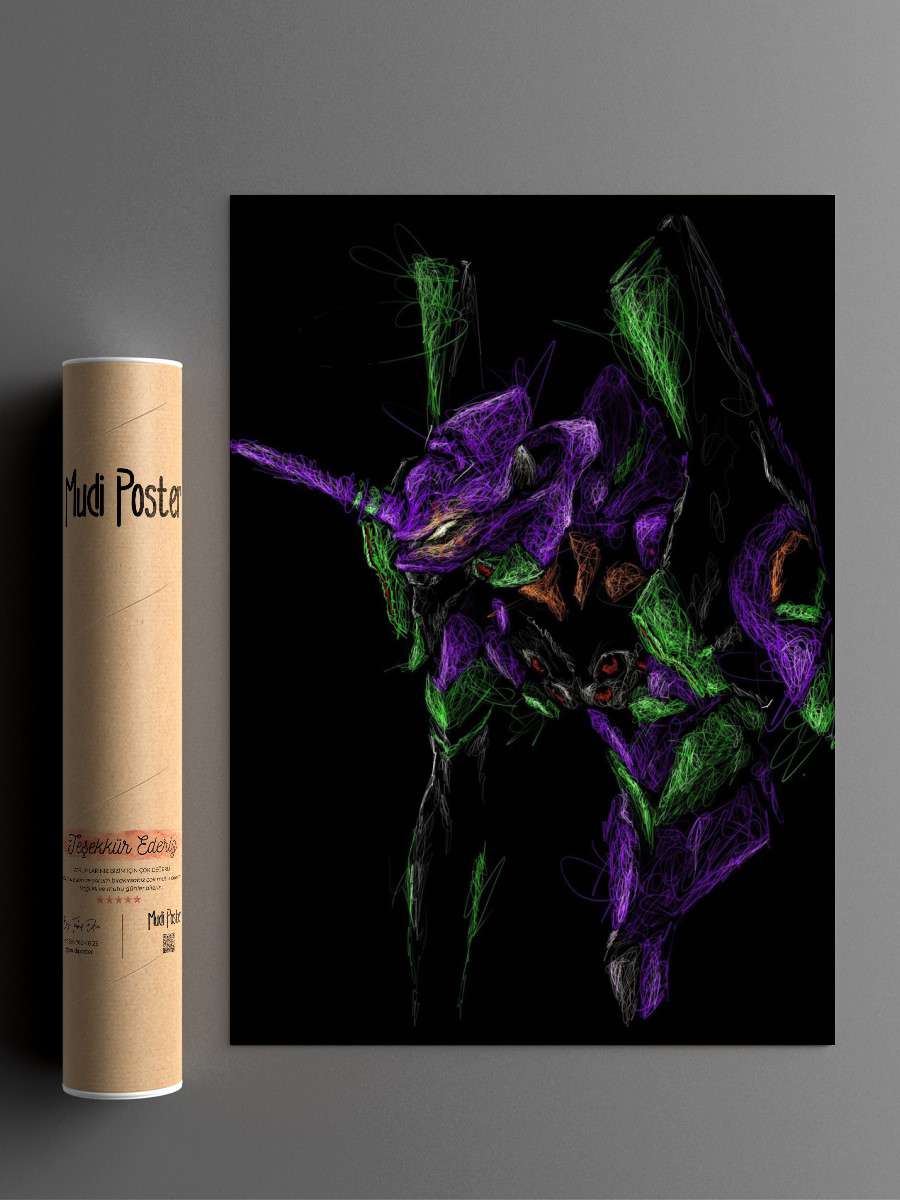 Neon Genesis Evangelion Anime Poster Çerçevesiz Yüksek Kalite Anime Duvar Poster