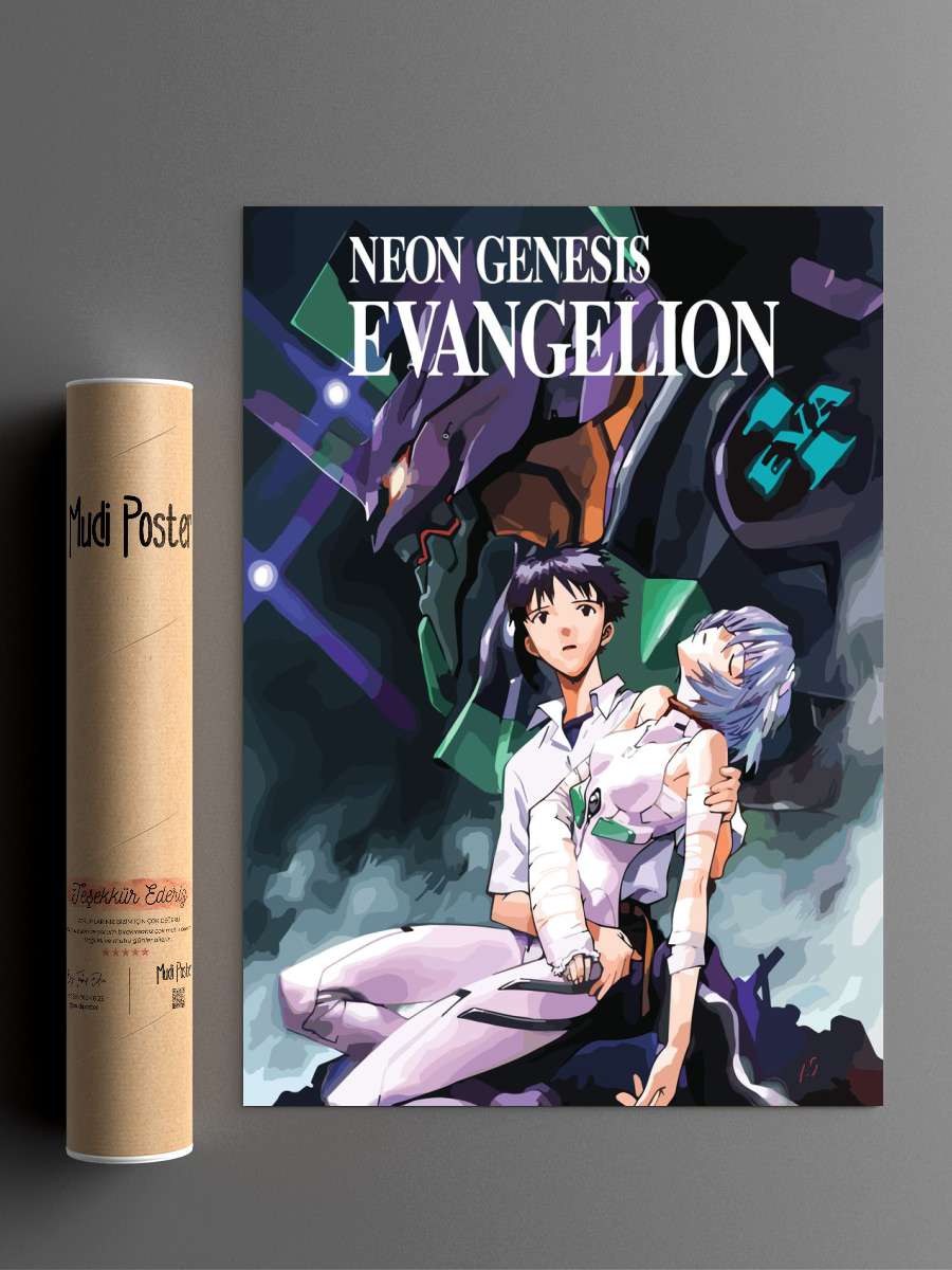Neon genesis evangelion Anime Poster Çerçevesiz Yüksek Kalite Anime Duvar Poster
