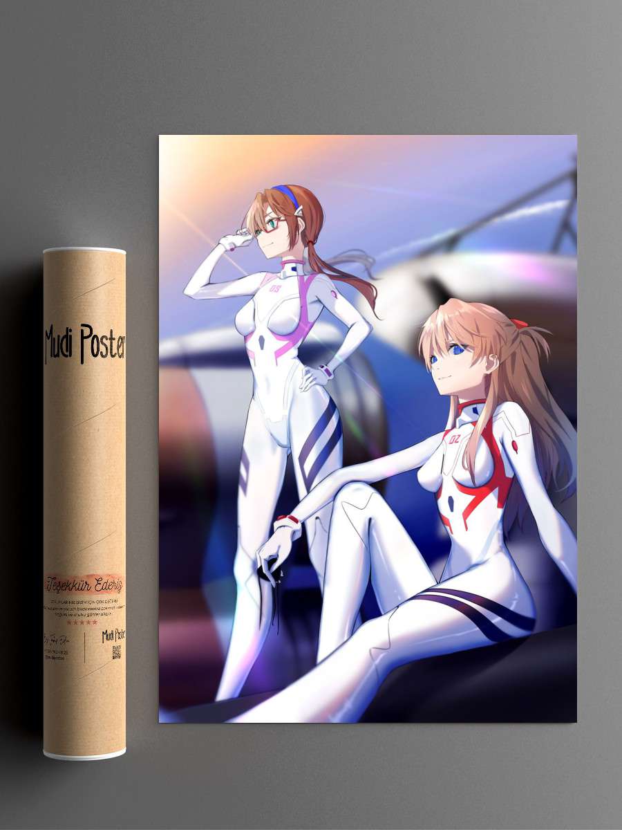 Neon Genesis Evangelion Anime Poster Çerçevesiz Yüksek Kalite Anime Duvar Poster