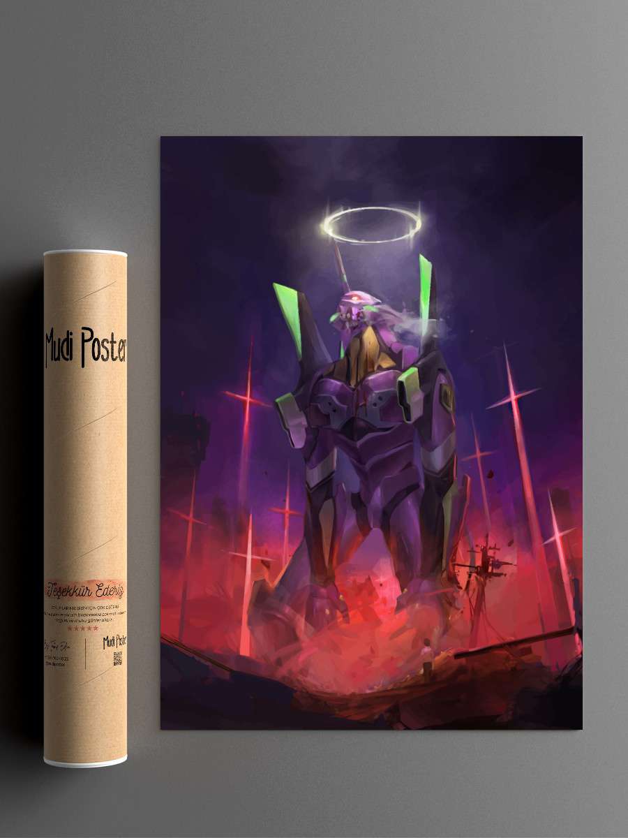 Neon Genesis Evangelion Anime Poster Çerçevesiz Yüksek Kalite Anime Duvar Poster