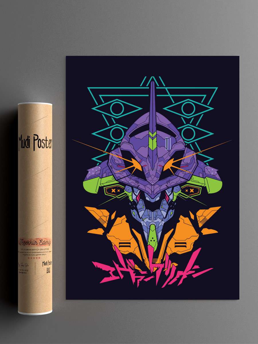 Neon Genesis Evangelion Anime Poster Çerçevesiz Yüksek Kalite Anime Duvar Poster