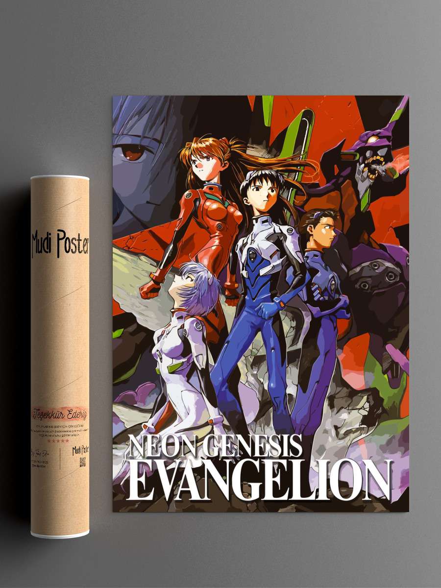 Neon Genesis Evangelion Anime Poster Çerçevesiz Yüksek Kalite Anime Duvar Poster