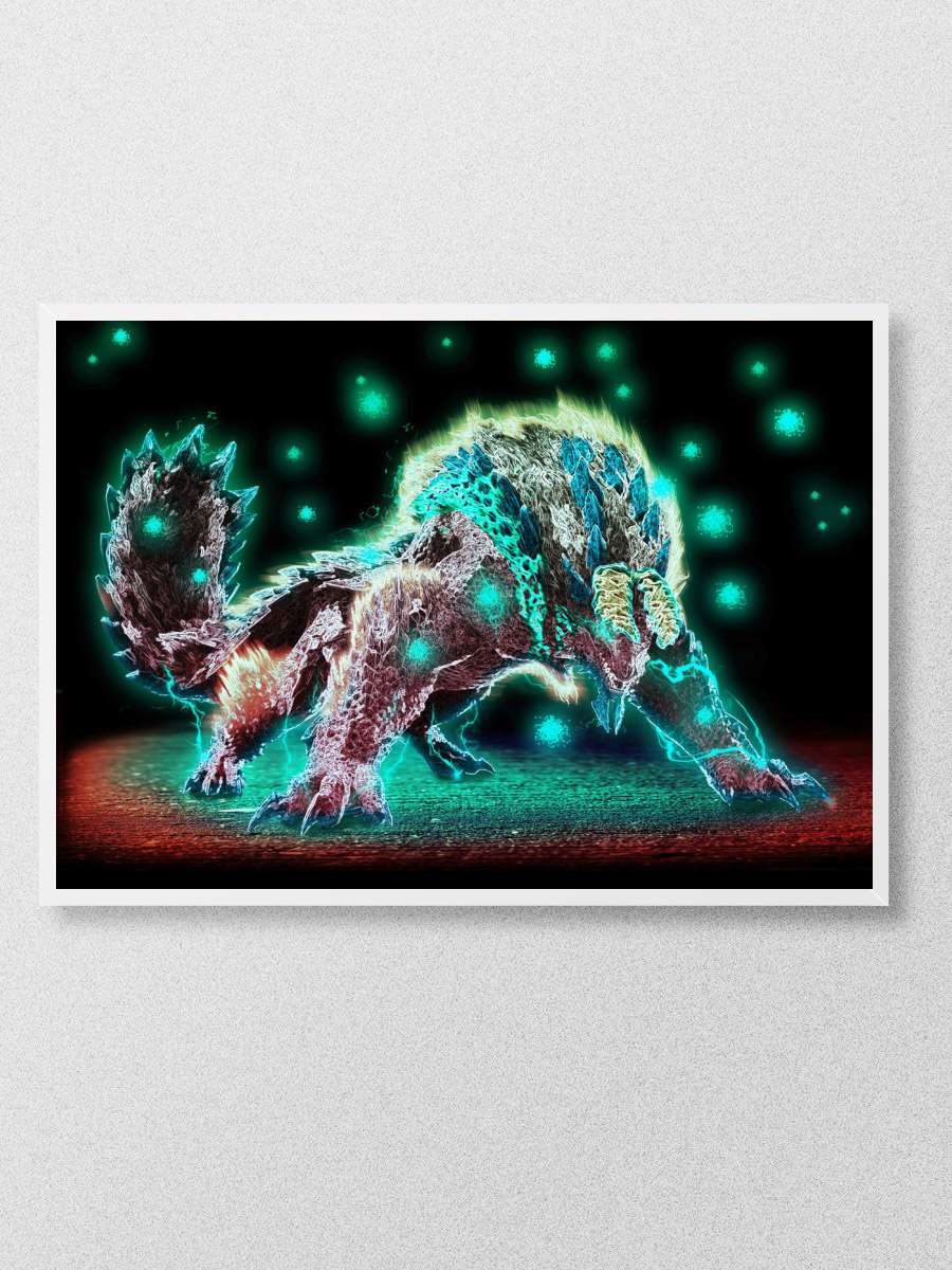 Neon Zinogre Anime Poster Çerçevesiz Yüksek Kalite Anime Duvar Poster