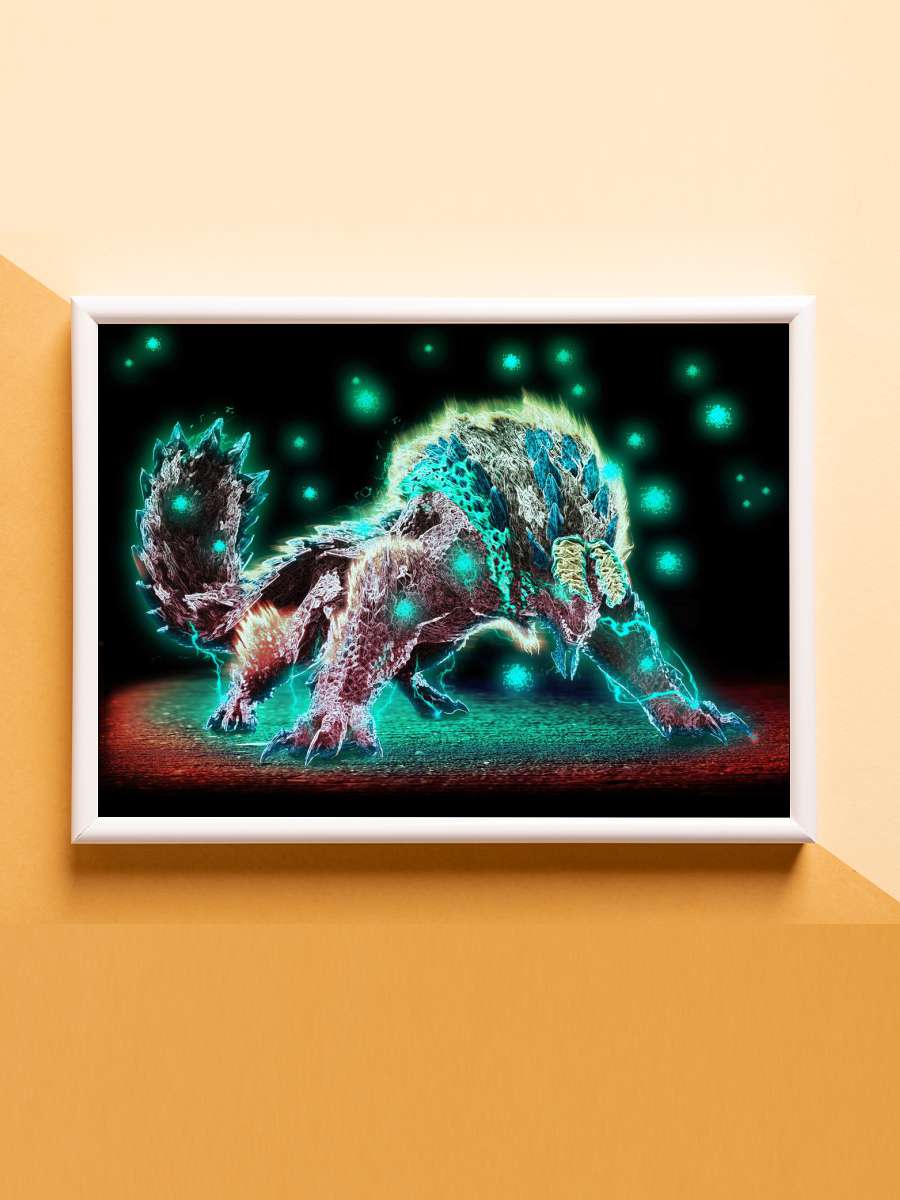 Neon Zinogre Anime Poster Çerçevesiz Yüksek Kalite Anime Duvar Poster