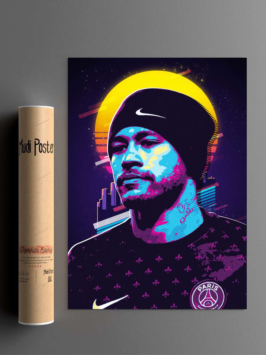 Neymar JR Futbol Poster Çerçevesiz Yüksek Kalite Futbolcu Duvar Poster