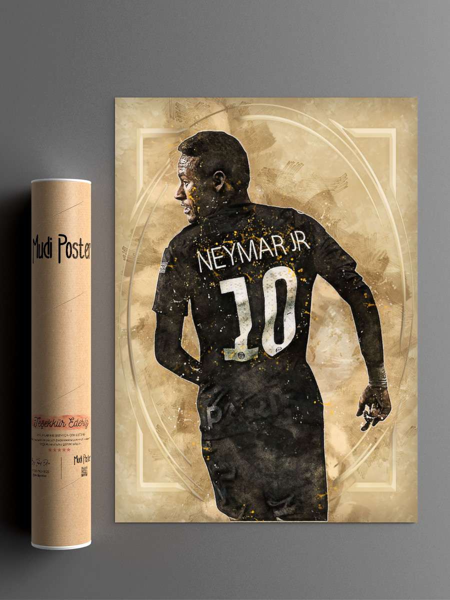 Neymar JR Futbol Poster Çerçevesiz Yüksek Kalite Futbolcu Duvar Poster