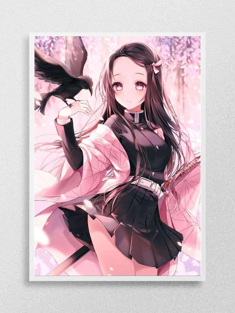 nezuko kamado demon slayer Anime Poster Çerçevesiz Yüksek Kalite Anime Duvar Poster