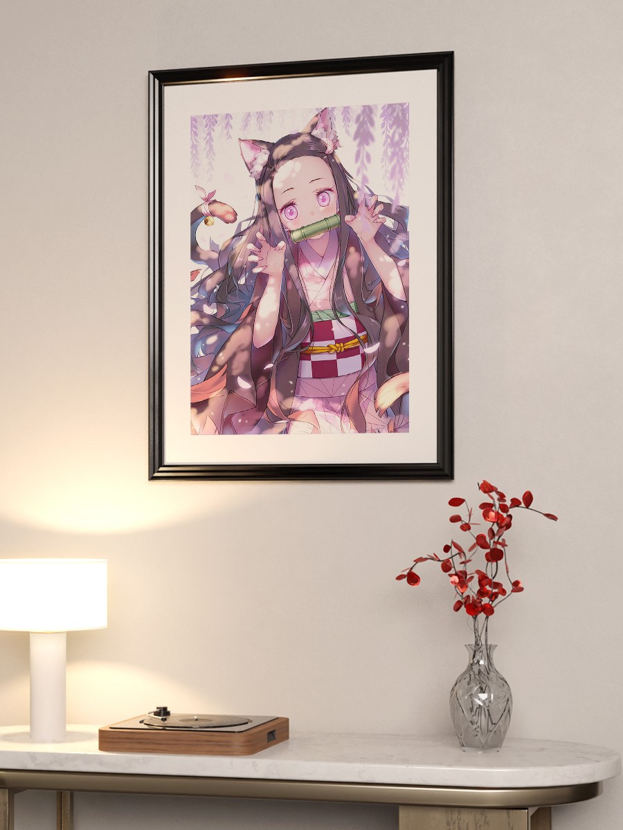 nezuko kamado demon slayer Anime Poster Çerçevesiz Yüksek Kalite Anime Duvar Poster