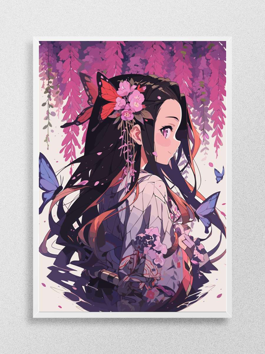 Nezuko Kamado Demon Slayer Anime Poster Çerçevesiz Yüksek Kalite Anime Duvar Poster