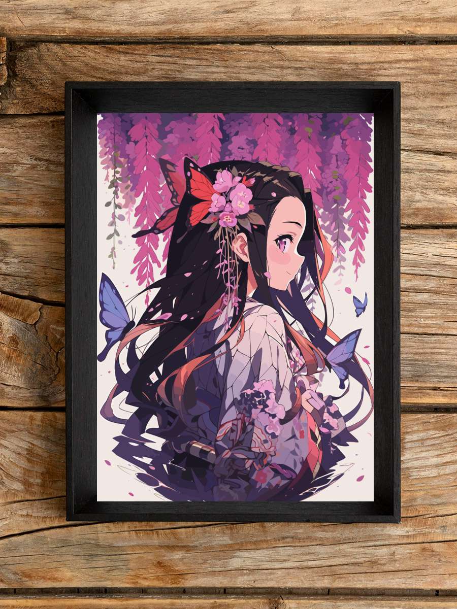Nezuko Kamado Demon Slayer Anime Poster Çerçevesiz Yüksek Kalite Anime Duvar Poster
