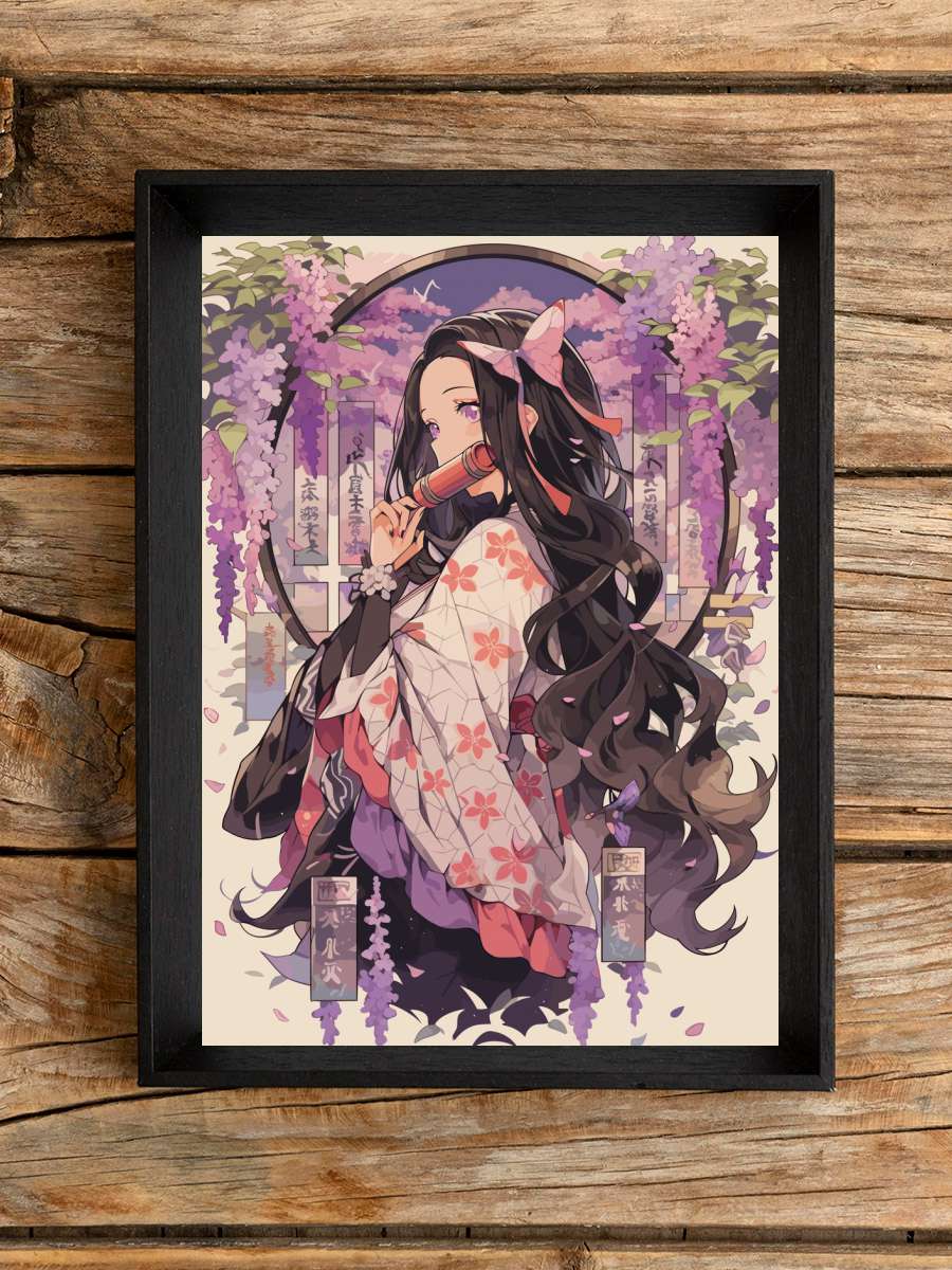 Nezuko Kamado Demon Slayer Anime Poster Çerçevesiz Yüksek Kalite Anime Duvar Poster