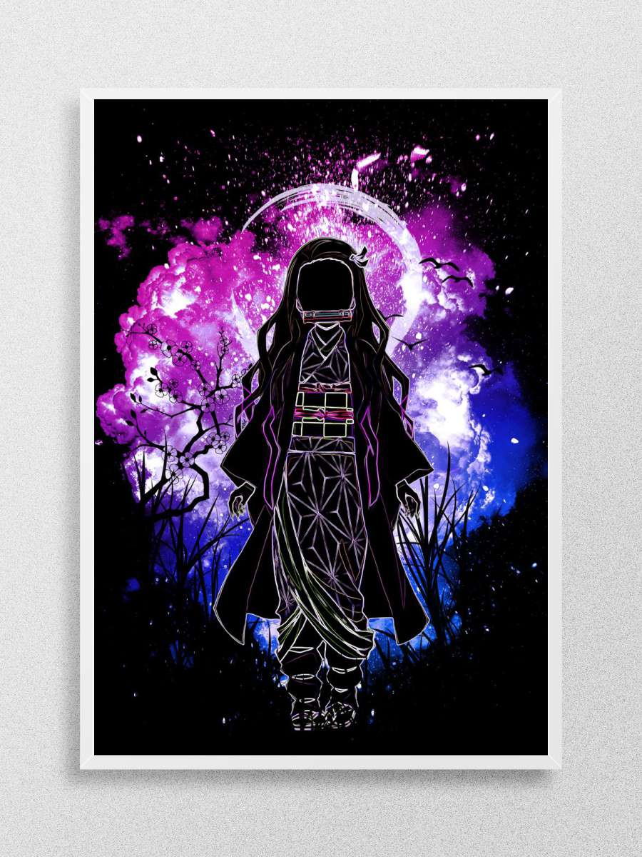 Nezuko Kamado Kimetsu Anime Poster Çerçevesiz Yüksek Kalite Anime Duvar Poster