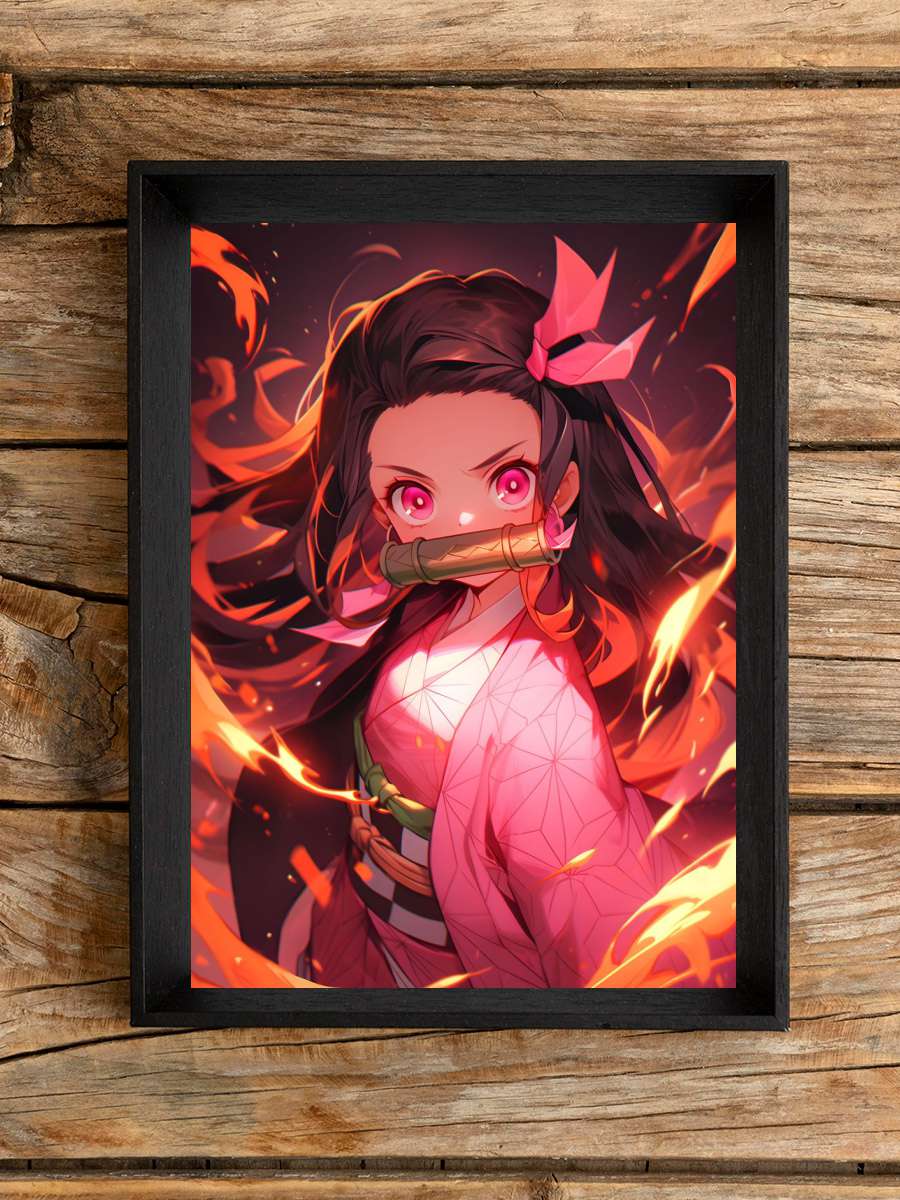 Nezuko Kamado Anime Poster Çerçevesiz Yüksek Kalite Anime Duvar Poster