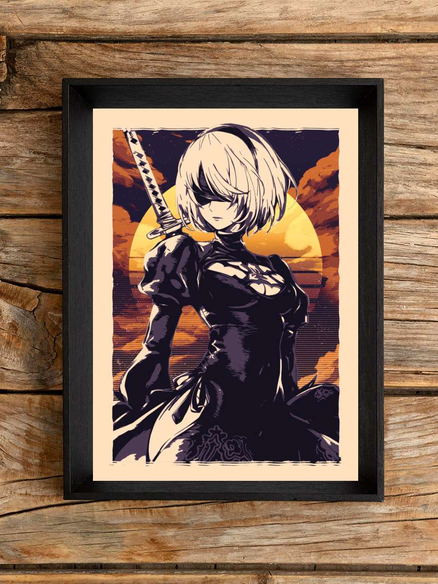 Nier Automata 2B Anime Poster Çerçevesiz Yüksek Kalite Anime Duvar Poster