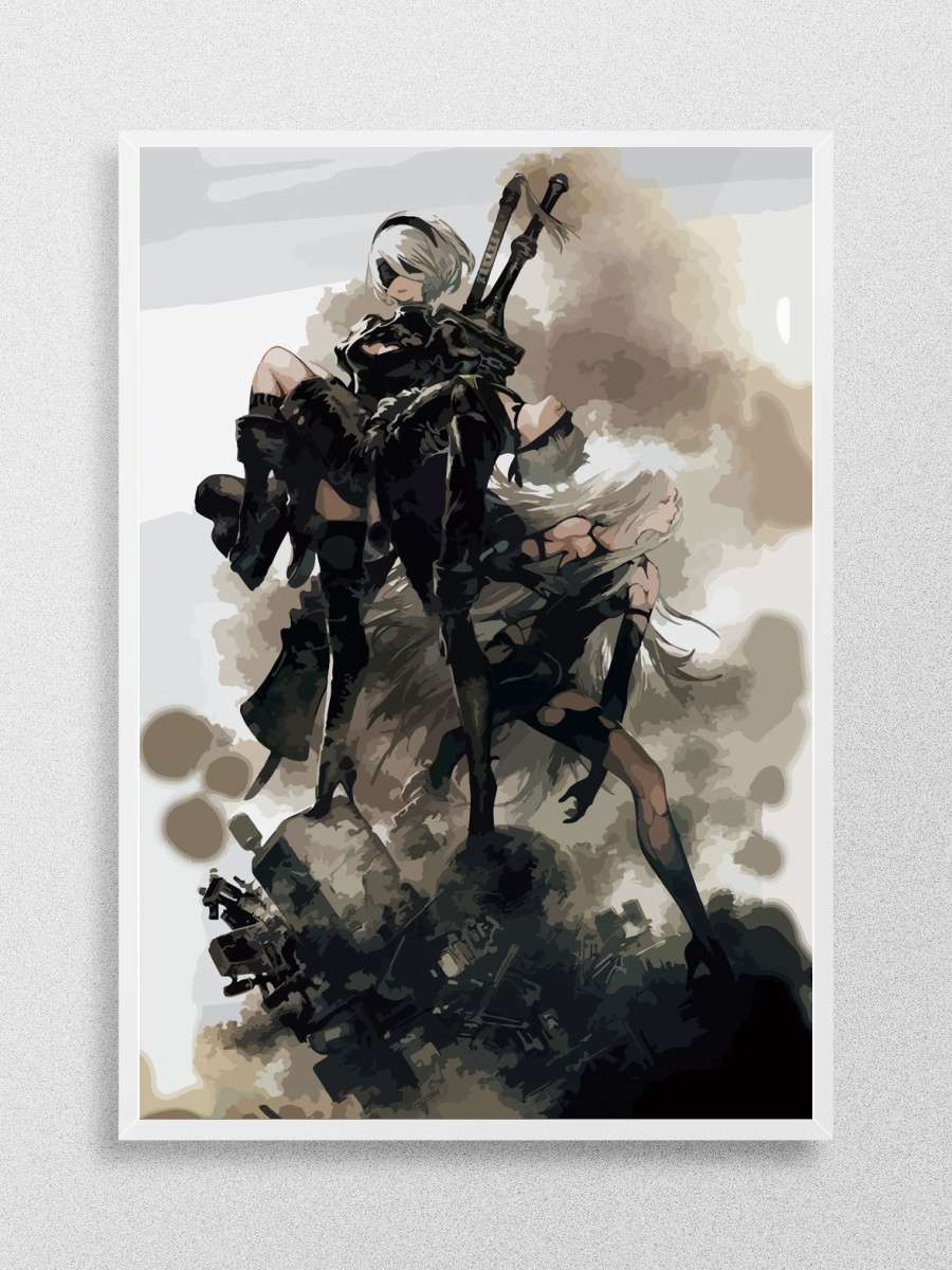 Nier Automata 2b Anime Poster Çerçevesiz Yüksek Kalite Anime Duvar Poster