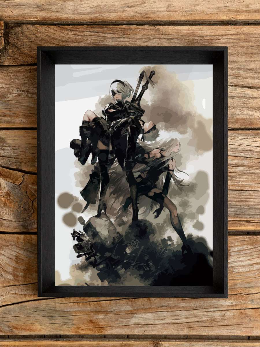 Nier Automata 2b Anime Poster Çerçevesiz Yüksek Kalite Anime Duvar Poster