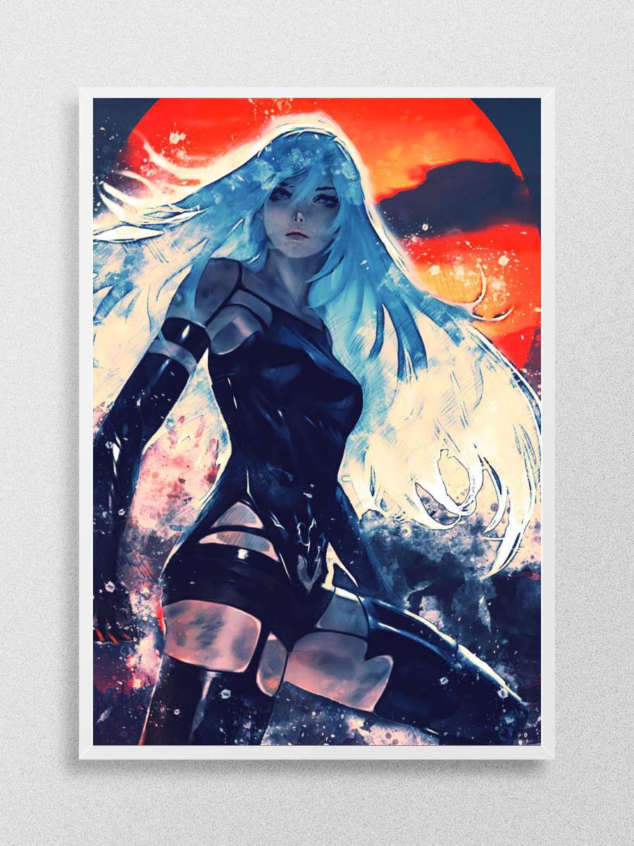 Nier Automata a2 Anime Poster Çerçevesiz Yüksek Kalite Anime Duvar Poster