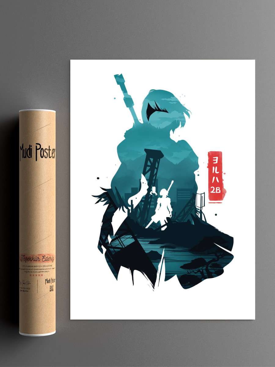 Nier Automata Anime Poster Çerçevesiz Yüksek Kalite Anime Duvar Poster