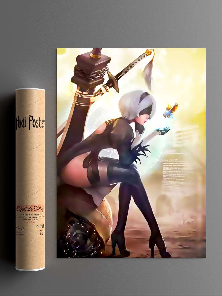 Nier Anime Poster Çerçevesiz Yüksek Kalite Anime Duvar Poster