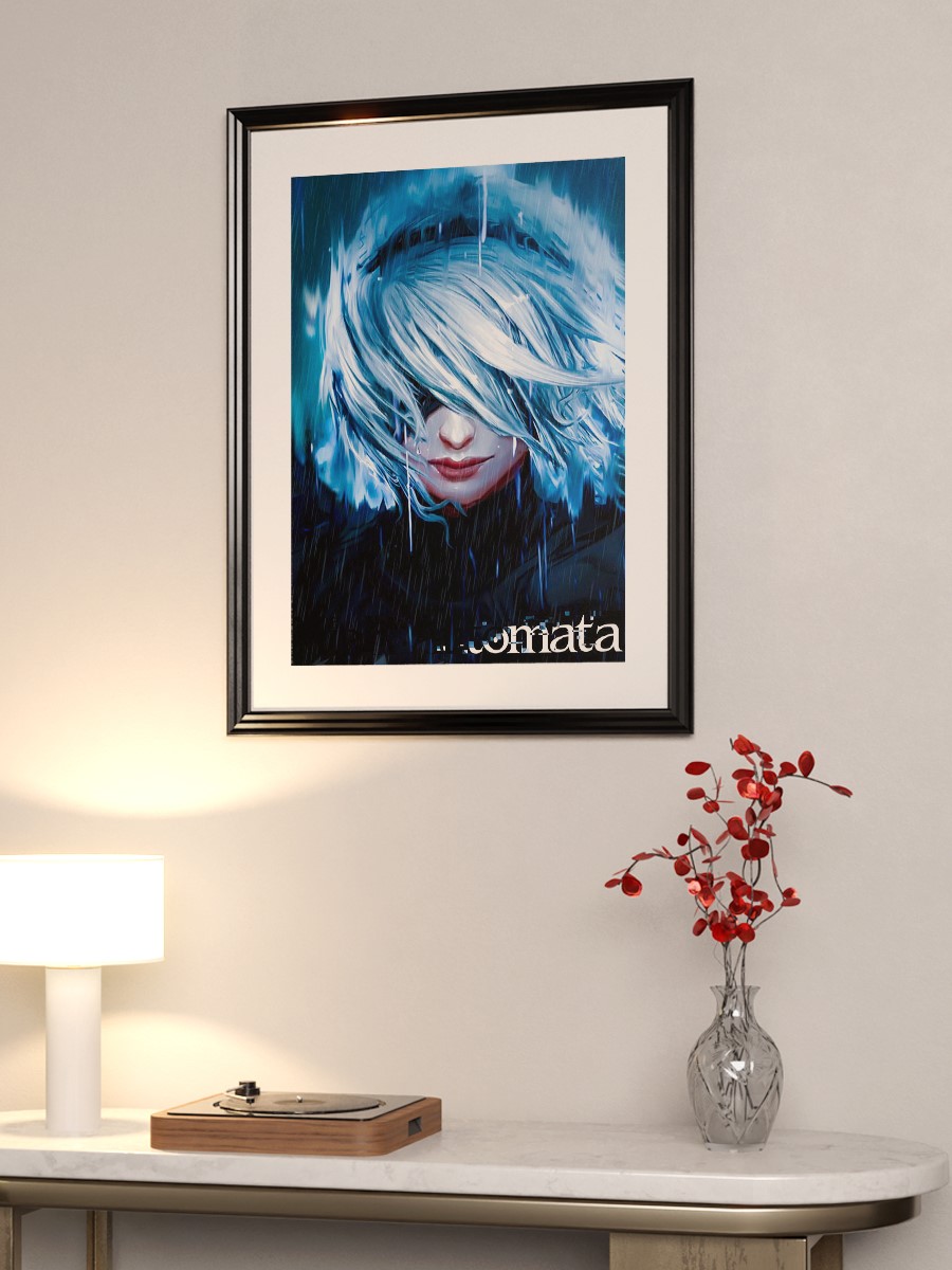 Nierautomata 2B Anime Poster Çerçevesiz Yüksek Kalite Anime Duvar Poster