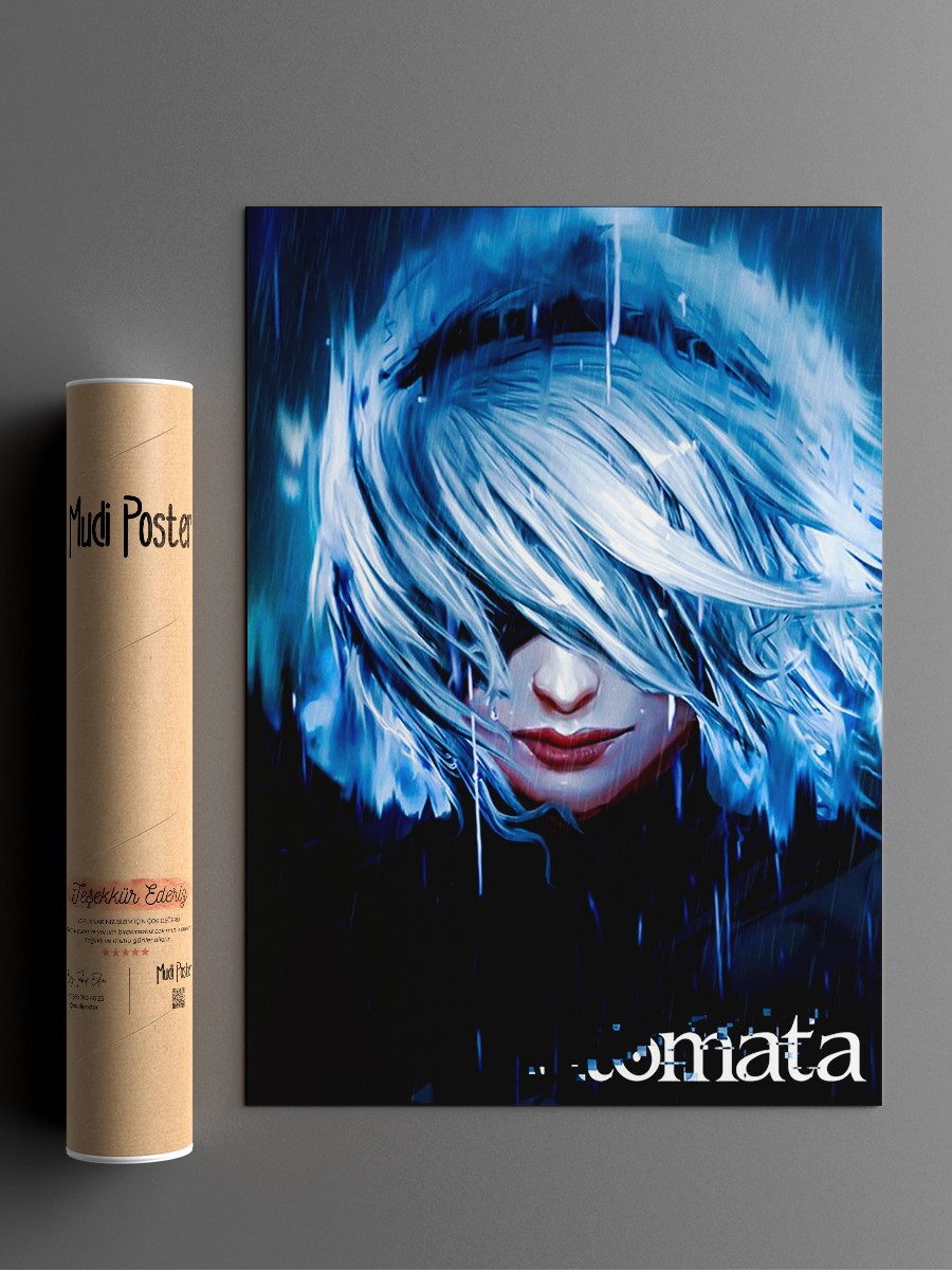 Nierautomata 2B Anime Poster Çerçevesiz Yüksek Kalite Anime Duvar Poster