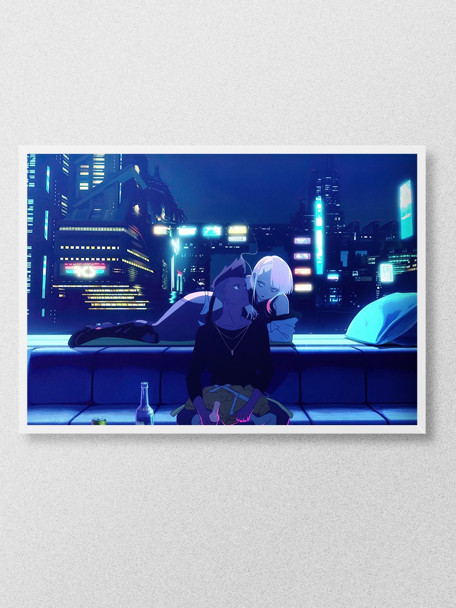 Night City Anime Poster Çerçevesiz Yüksek Kalite Anime Duvar Poster
