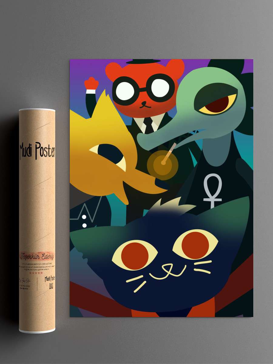 Night In The Woods Anime Poster Çerçevesiz Yüksek Kalite Anime Duvar Poster