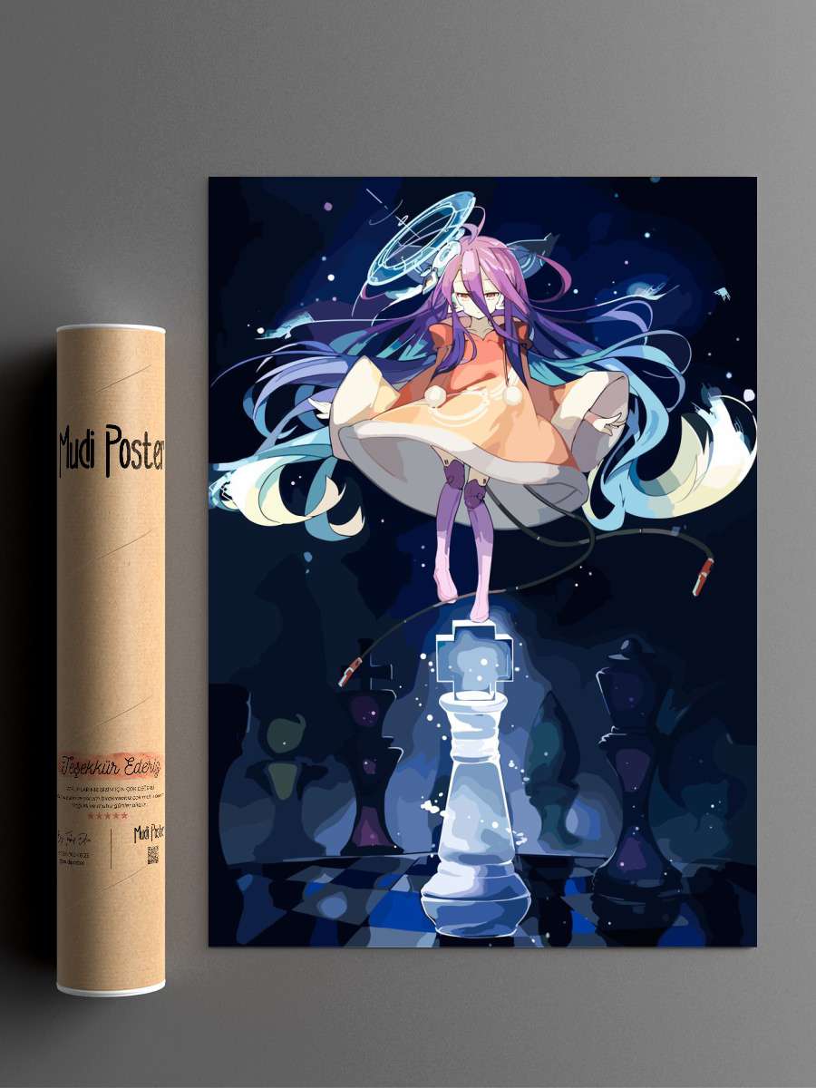No Game No Life Anime Poster Çerçevesiz Yüksek Kalite Anime Duvar Poster