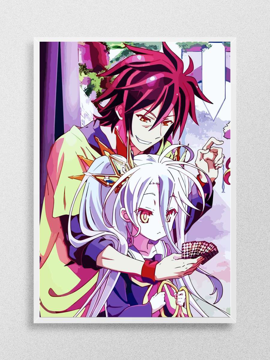 No Game No LIfe Anime Poster Çerçevesiz Yüksek Kalite Anime Duvar Poster