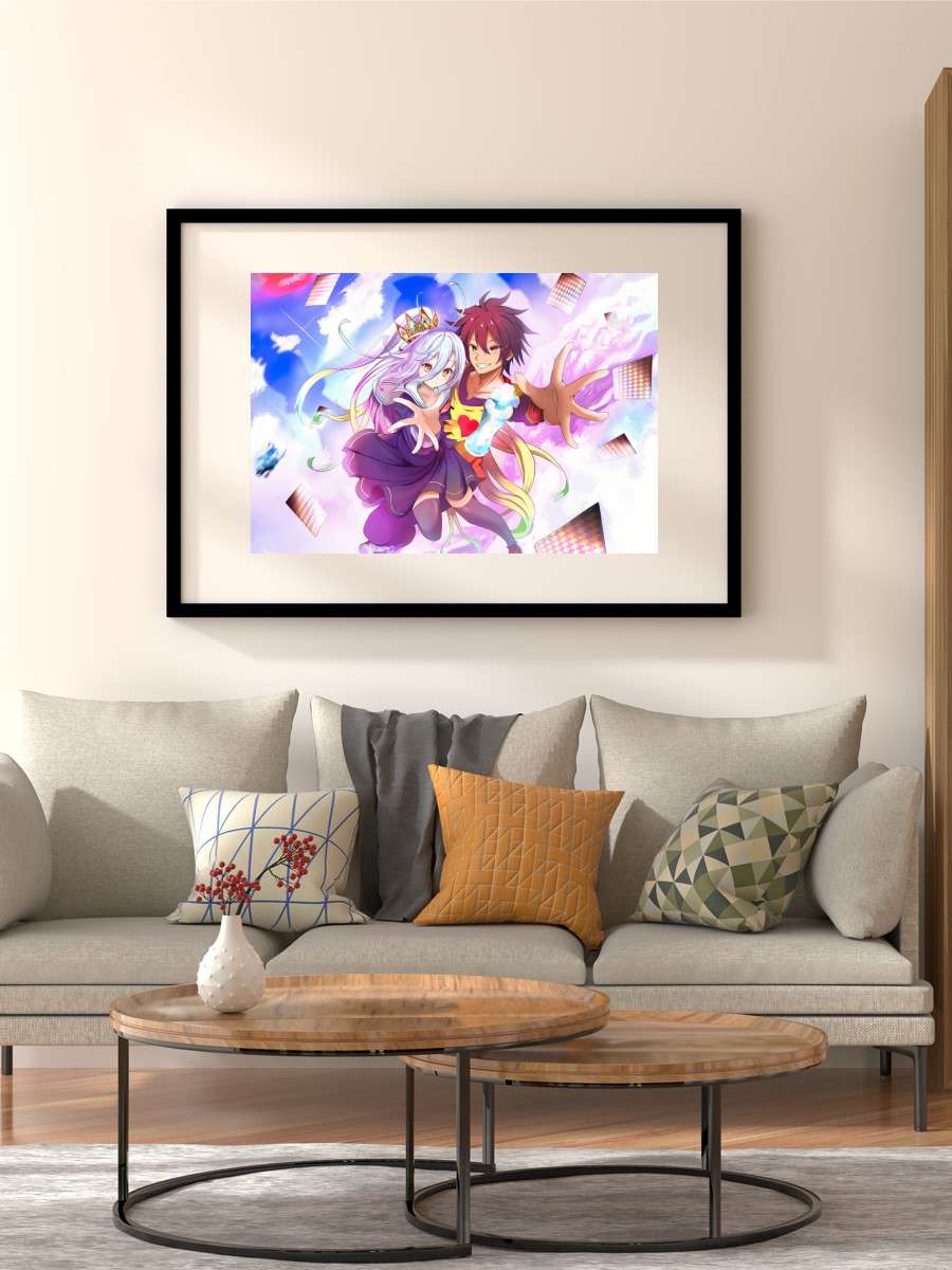 No Game No Life Anime Poster Çerçevesiz Yüksek Kalite Anime Duvar Poster
