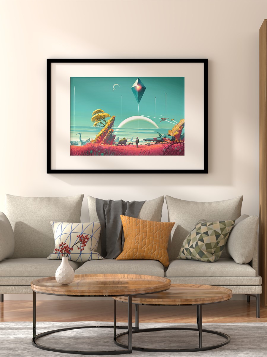 No Mans Sky Anime Poster Çerçevesiz Yüksek Kalite Anime Duvar Poster