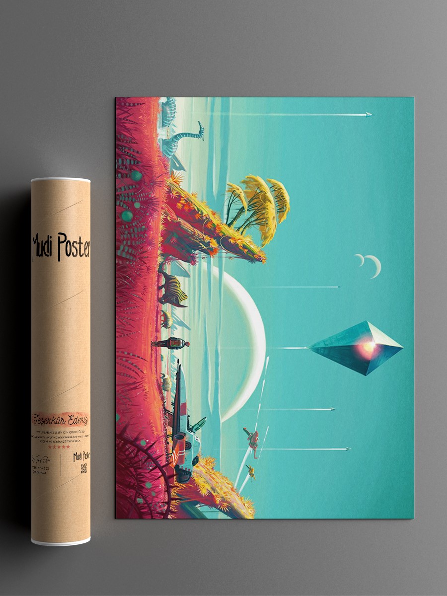No Mans Sky Anime Poster Çerçevesiz Yüksek Kalite Anime Duvar Poster