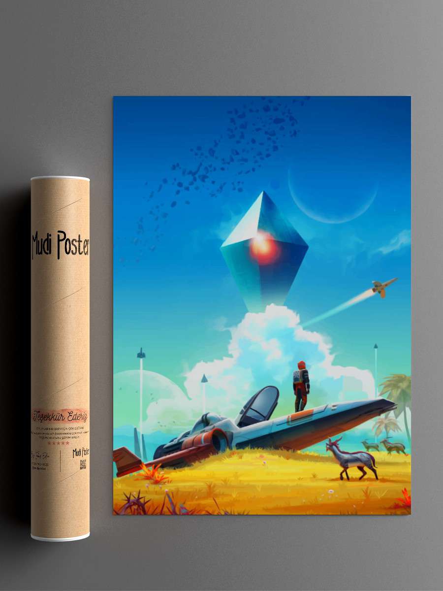 No Mans Sky Anime Poster Çerçevesiz Yüksek Kalite Anime Duvar Poster
