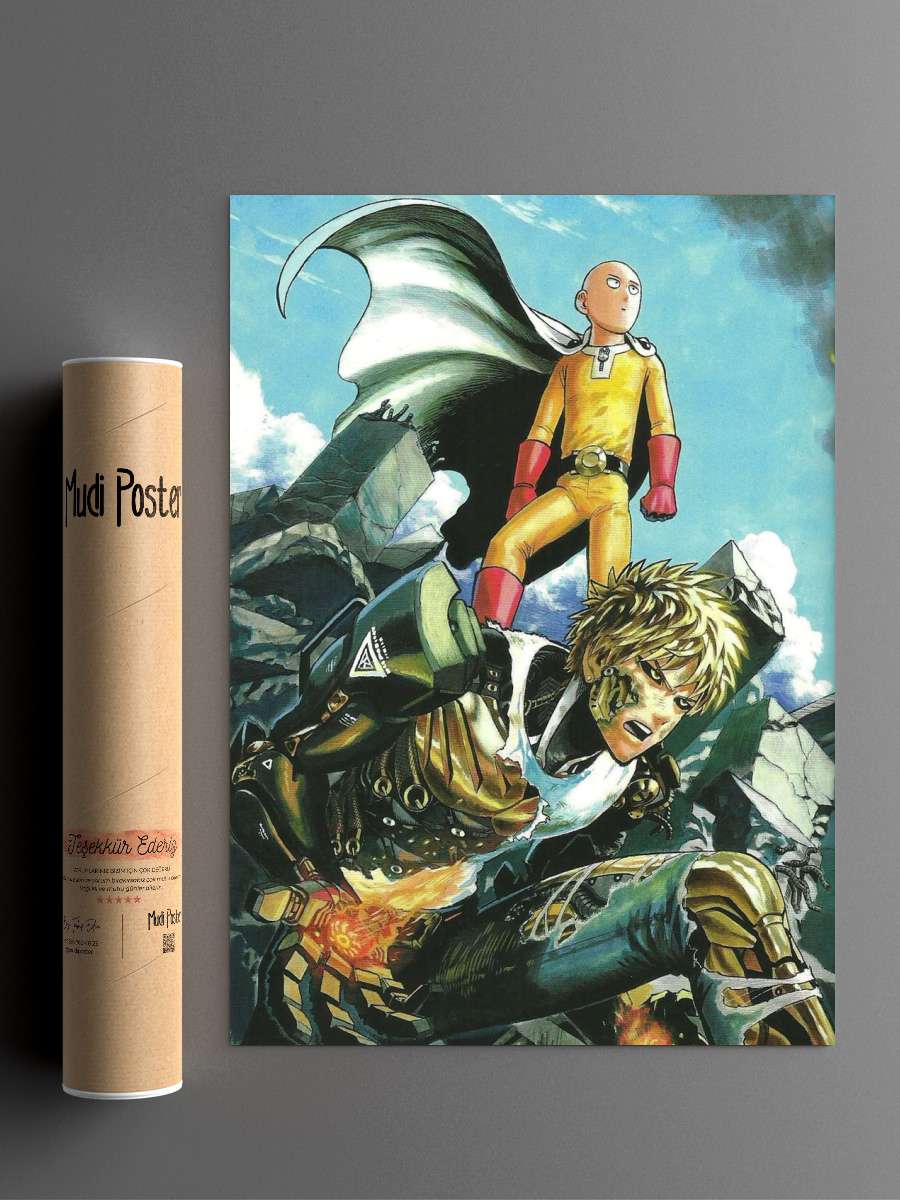 One punch man Anime Poster Çerçevesiz Yüksek Kalite Anime Duvar Poster