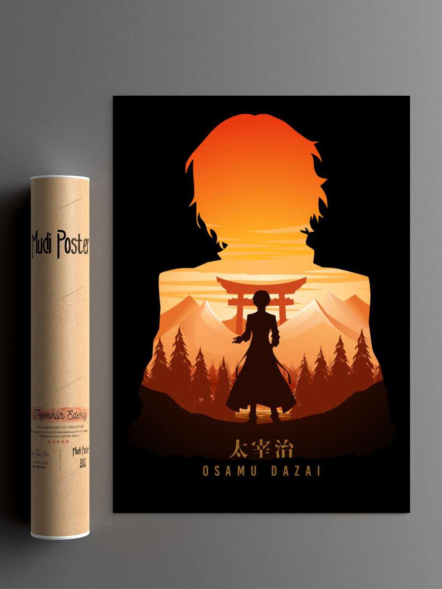 Osamu Bungou Stray Dogs Anime Poster Çerçevesiz Yüksek Kalite Anime Duvar Poster