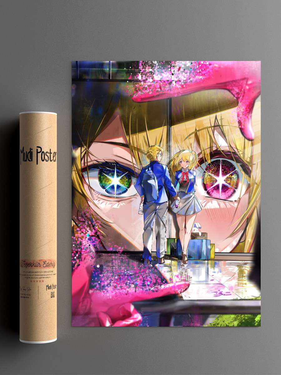 Oshi No Ko Anime Anime Poster Çerçevesiz Yüksek Kalite Anime Duvar Poster