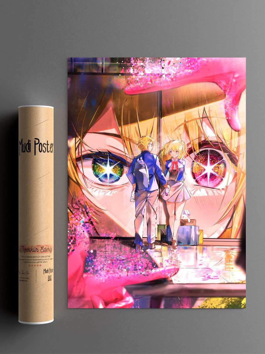 Oshi No Ko Anime Poster Çerçevesiz Yüksek Kalite Anime Duvar Poster