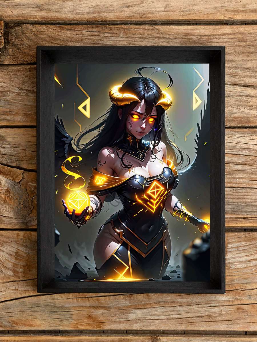 Overlord Albedo Anime Poster Çerçevesiz Yüksek Kalite Anime Duvar Poster