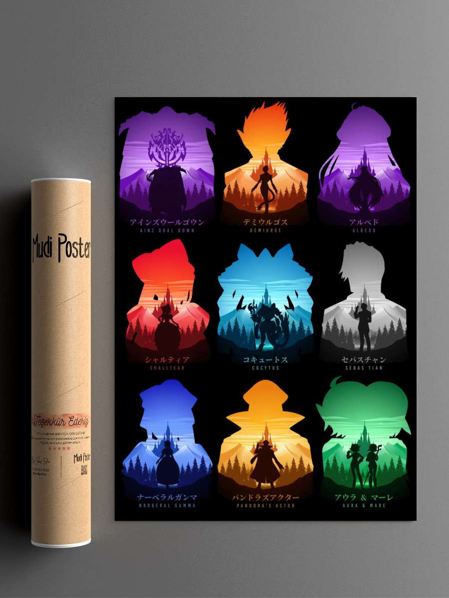 Overlord Anime Anime Poster Çerçevesiz Yüksek Kalite Anime Duvar Poster