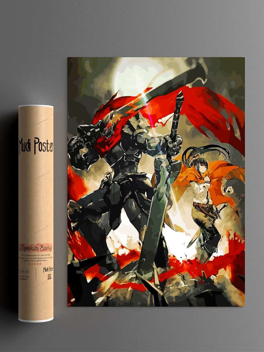 Overlord Anime Poster Çerçevesiz Yüksek Kalite Anime Duvar Poster