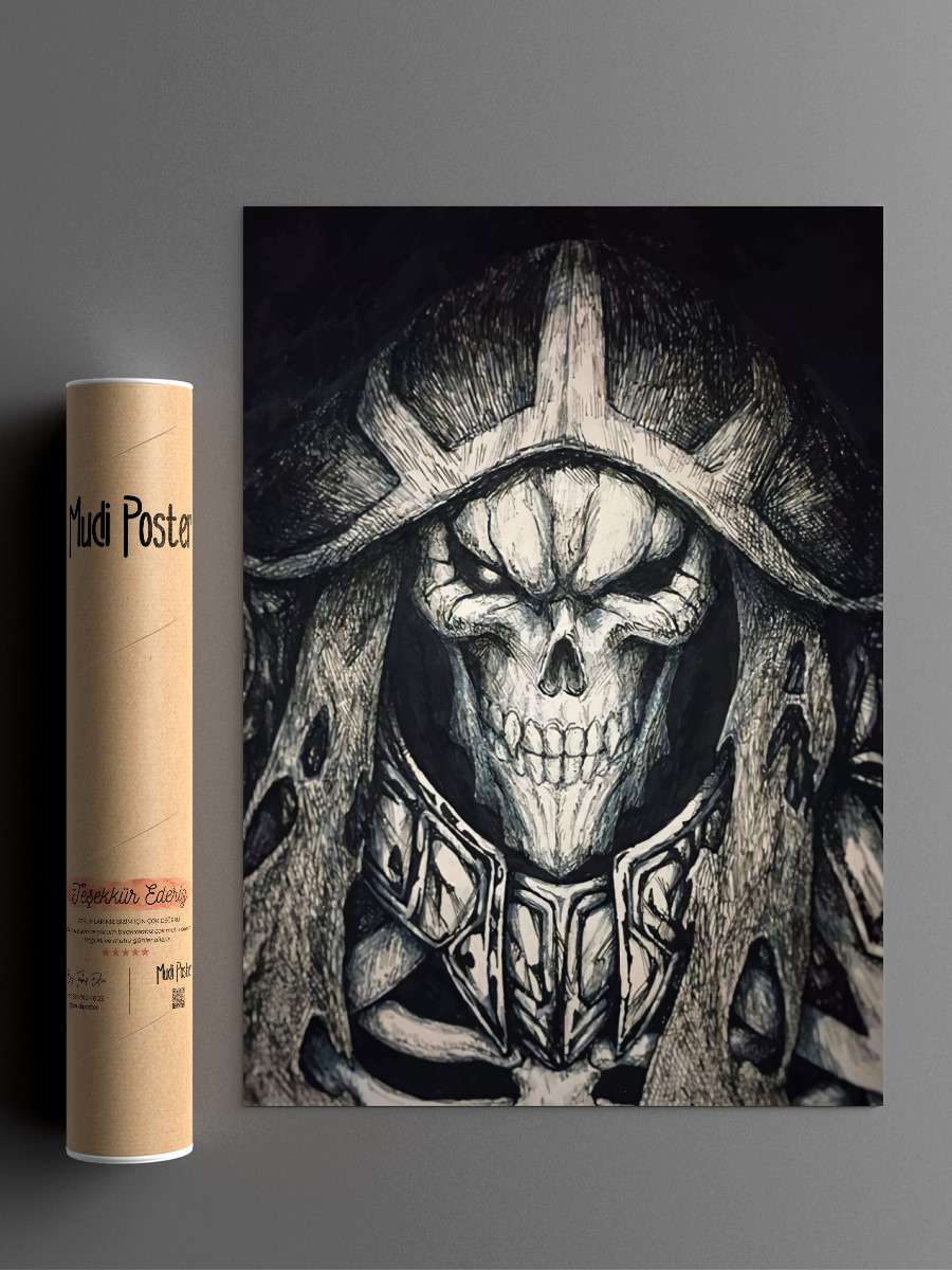 Overlord Anime Poster Çerçevesiz Yüksek Kalite Anime Duvar Poster