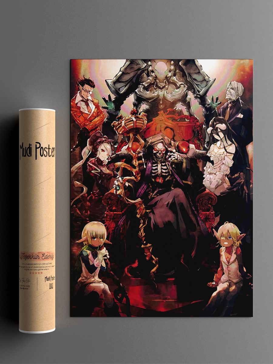 Overlord Anime Poster Çerçevesiz Yüksek Kalite Anime Duvar Poster