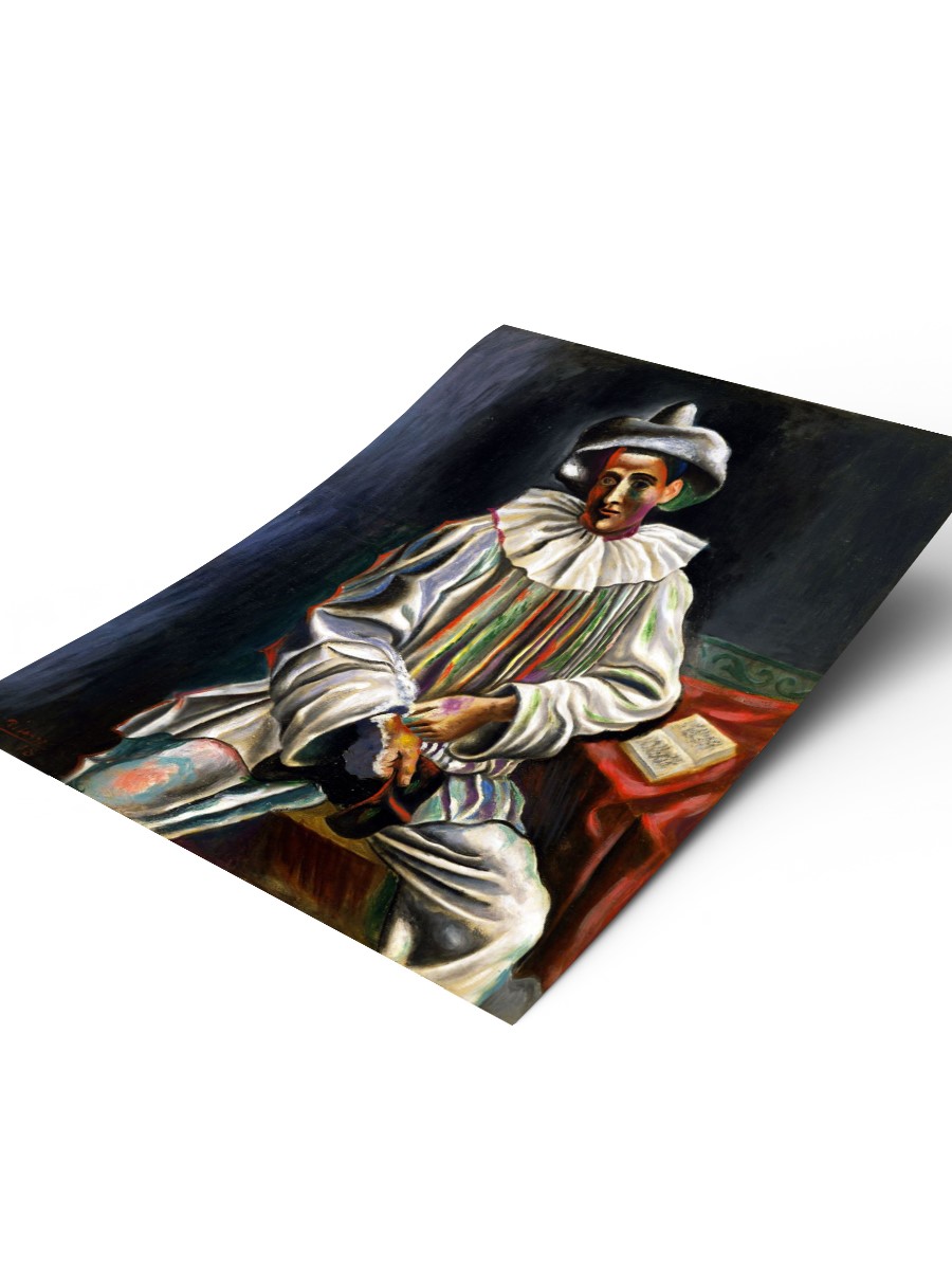 Pablo Picasso Pierrot Tablo Sanatsal Ünlü Ressam Poster Çerçevesiz Yüksek Kalite Poster