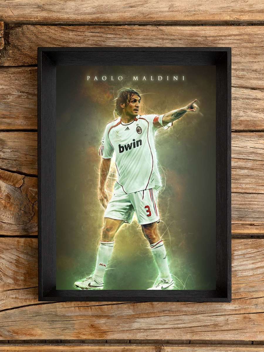 Paolo Maldini Futbol Poster Çerçevesiz Yüksek Kalite Futbolcu Duvar Poster
