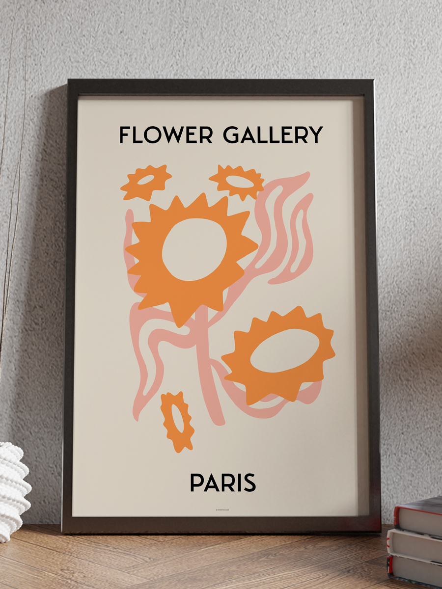 Paris Soyut Çiçek Modern Poster Çerçevesiz Duvar Tablosu Sanatsal Poster