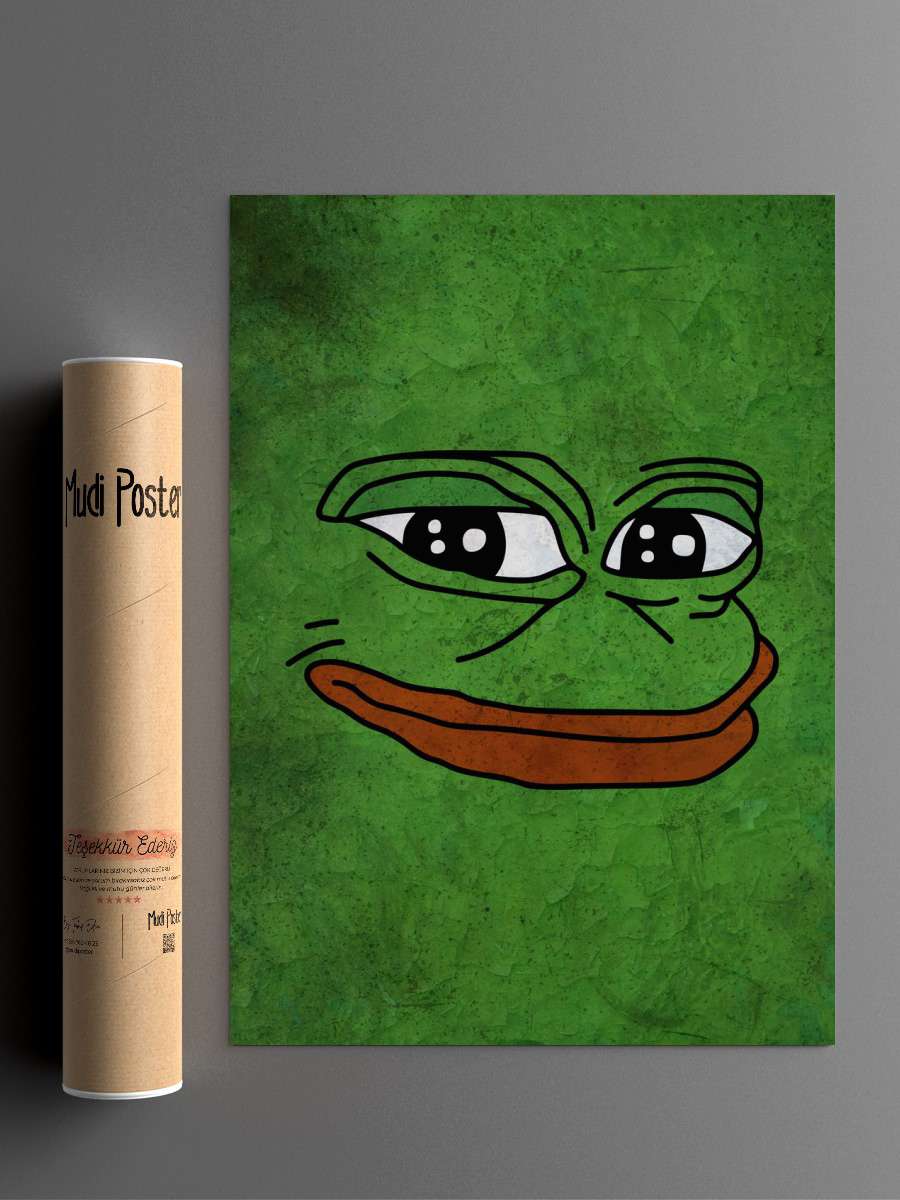 Pepe the Frog Meme Anime Poster Çerçevesiz Yüksek Kalite Anime Duvar Poster