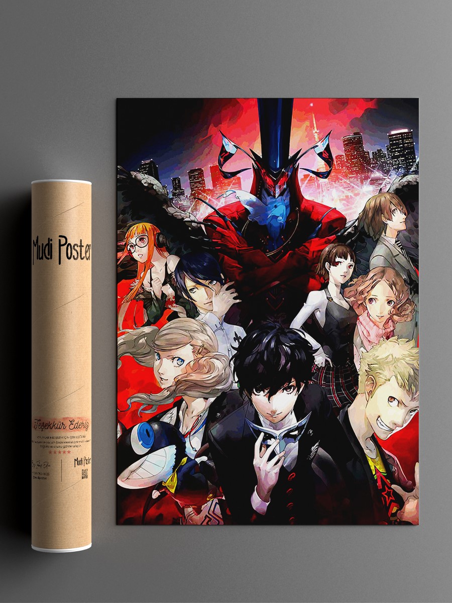 Persona Anime Poster Çerçevesiz Yüksek Kalite Anime Duvar Poster