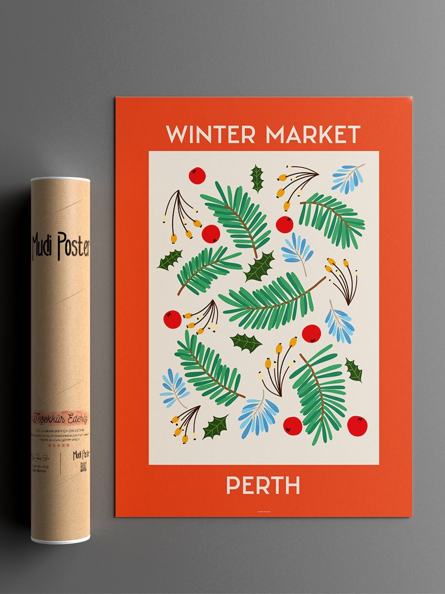Perth Soyut Modern Poster Çerçevesiz Duvar Tablosu Sanatsal Poster