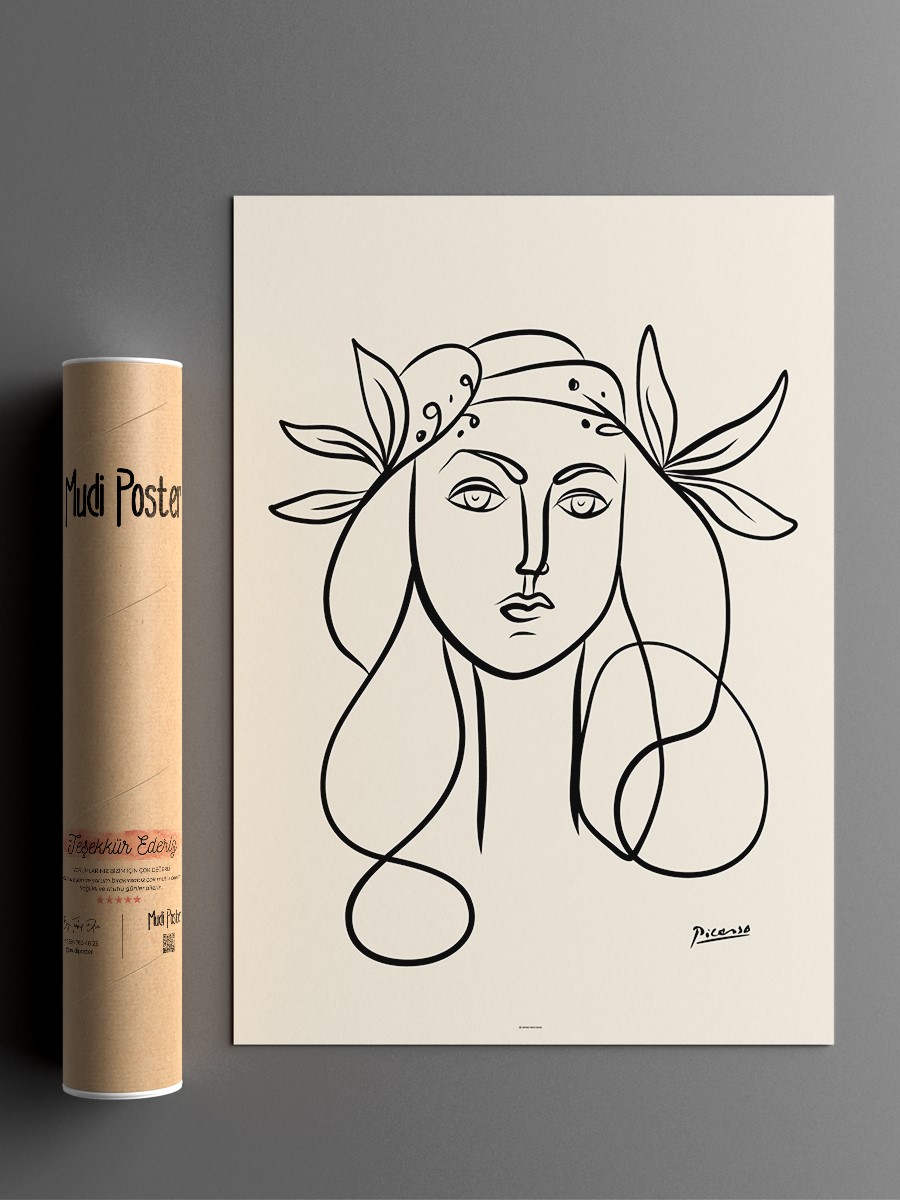 Picasso Francoise Poster Modern Duvar Tablosu Çerçevesiz Poster Salon, Mutfak Ve Ofis Duvar Dekoru
