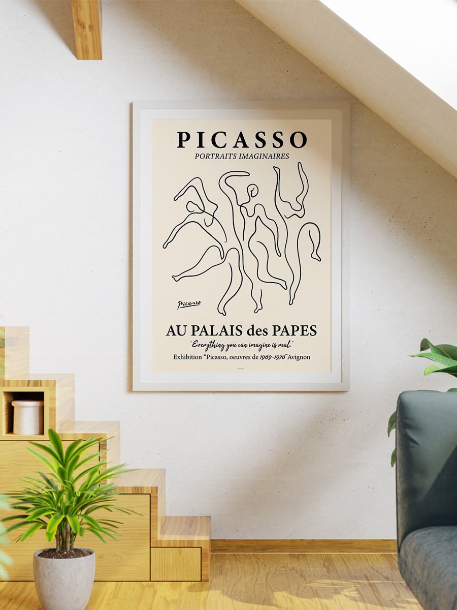 Picasso Soyut Abstract Poster Modern Duvar Tablosu Çerçevesiz Poster Salon, Mutfak Ve Ofis Duvar Dekoru